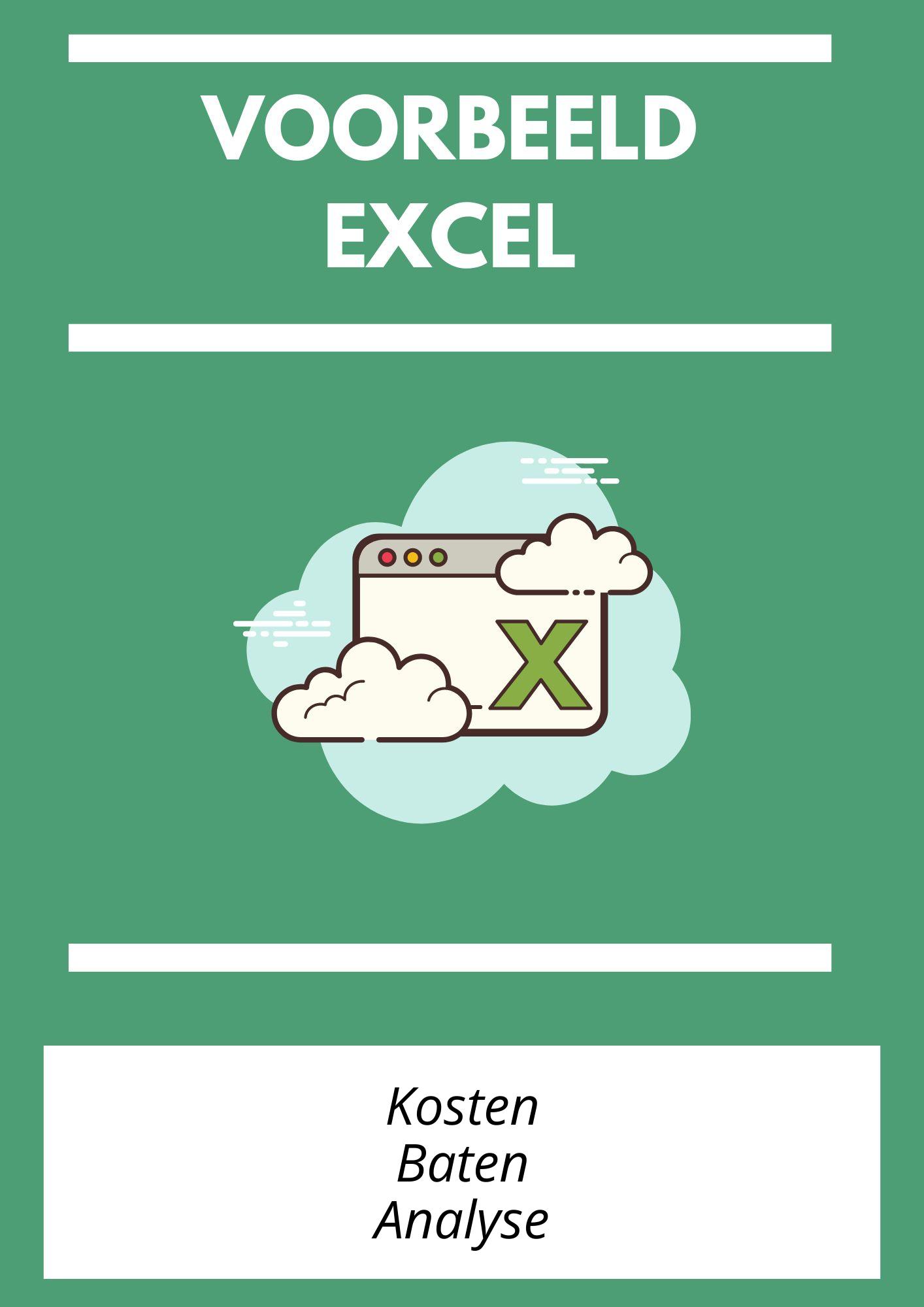Kosten Baten Analyse Voorbeeld Excel